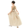 thumbnail image 1 of Ekidsbridal One Shoulder Sequins Chiffon Father Daughter Dance Junior Pageant Gown Flower Girl Dresses 328 8, 1 of 6