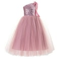 thumbnail image 1 of Ekidsbridal One-Shoulder Sequins Tutu Flower Girl Dress Junior Bridesmaid Evening Formal Party Gown 182 5, 1 of 2