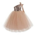 thumbnail image 1 of Ekidsbridal One-Shoulder Sequins Tutu Junior Flower Girl Dress Pageant Gown 182 2, 1 of 3