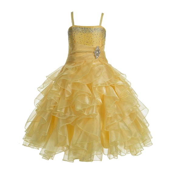 Ekidsbridal Rhinestone Organza Layers Flower Girl Dress Father Daughter Dance Recital 164S 10