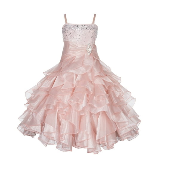 Ekidsbridal Rhinestone Organza Layers Flower Girl Dress Father Daughter Dance Recital 164S 6