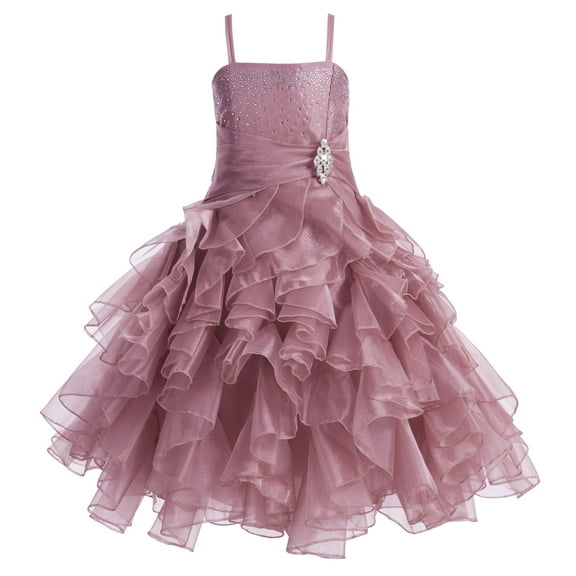 Ekidsbridal Rhinestone Organza Layers Flower Girl Dress Pageant Gown Junior Bridesmaid 164S 8