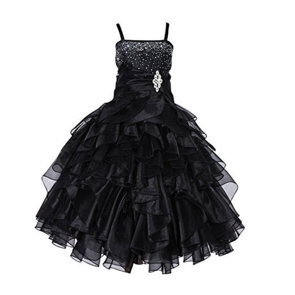 Ekidsbridal Rhinestone Organza Layers Flower Girl Dress Princess Dresses Special Occasion Dresses Pageant Dresses Ballroom Gown Toddler Girl Dresses Easter Summer Dresses Birthday Girl Dress 164S