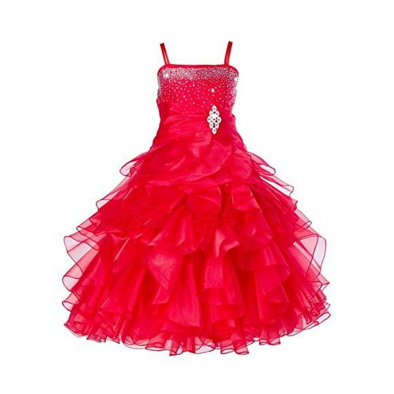 Ekidsbridal Rhinestone Organza Layers Flower Girl Dress Princess Dresses Special Occasion Dresses Pageant Dresses Ballroom Gown Toddler Girl Dresses Easter Summer Dresses Birthday Girl Dress 164S