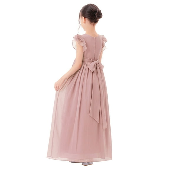 Ekidsbridal Ruffle Chiffon Flower Girl Dresses for Princess Pageants Graduation Ceremonial Gown 822 12