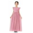 thumbnail image 1 of Ekidsbridal Ruffle Chiffon Flower Girl Dresses for Princess Pageants Graduation Ceremonial Gown 822 4, 1 of 6