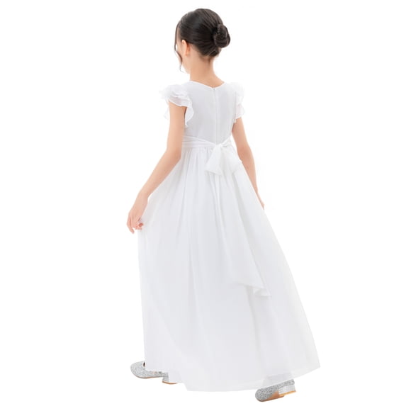 Ekidsbridal Ruffle Chiffon Flower Girl Dresses for Princess Pageants Graduation Ceremonial Gown 822 6