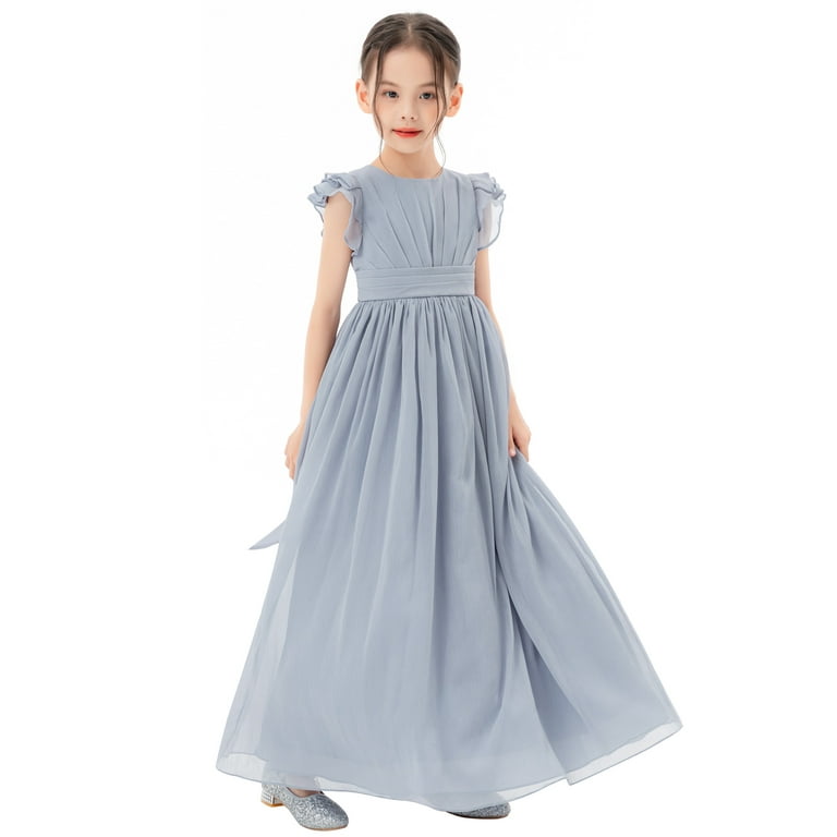 Ekidsbridal Ruffle Chiffon Flower Girl Dresses for Princess Pageants Graduation Ceremonial Gown 822 8 Walmart