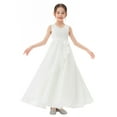 thumbnail image 1 of Ekidsbridal Ruffle Trim Chiffon Flower Girl Dress for Birthday Parties Formal Evening Dance Recital Gown 324 6, 1 of 6