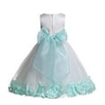 thumbnail image 1 of Ekidsbridal Satin Floral Petals Rose Tulle Ivory Flower Girl Dress Bridesmaid Wedding Pageant Toddler Easter Holiday Recital Communion Birthday Baptism Ceremony 007 4, 1 of 2