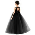 thumbnail image 1 of Ekidsbridal Satin Heart Cutout Tulle Flower Girl Dress for Junior Pageants Mini Bridal Gown for Toddlers Graduation Ceremony 247 2, 1 of 4