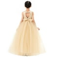 thumbnail image 1 of Ekidsbridal Satin Heart Cutout Tulle Flower Girl Dress for Wedding Junior Bridesmaid Pretty Princess Gown for Toddlers 247 6, 1 of 6