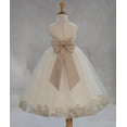 thumbnail image 1 of Ekidsbridal Satin Ivory Champagne Tulle Rose Petal Flower Girl Dress Christmas Party Bridesmaid Holiday Wedding Pageant Birthday 302T 14, 1 of 3
