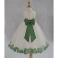 thumbnail image 1 of Ekidsbridal Satin Ivory Clover Tulle Rose Petal Flower Girl Dress Christmas Party Bridesmaid Holiday Wedding Pageant Birthday 302T 4, 1 of 3