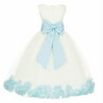 thumbnail image 1 of Ekidsbridal Satin Ivory Mint Tulle Rose Petal Flower Girl Dress Christmas Party Bridesmaid Holiday Wedding Pageant Birthday 302T 2, 1 of 3