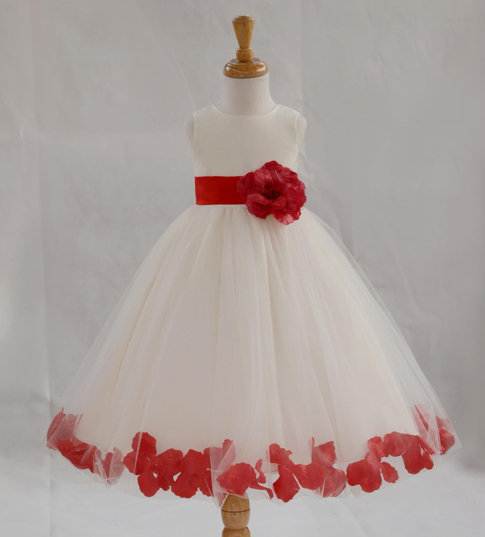 red and white junior bridesmaid dresses A Line V Back Chiffon Lace Junior Bridesmaid Dress, Terracotta