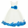 thumbnail image 1 of Ekidsbridal Satin Rose Petals Tulle Ivory Flower Girl Dress Junior Bridesmaid Gown Ballroom Pageant 302T 8, 1 of 4