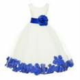 thumbnail image 1 of Ekidsbridal Satin Rose Petals Tulle Ivory Flower Girl Dress Junior Bridesmaid Gown Ballroom Pageant 302T M, 1 of 3