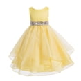 thumbnail image 1 of Ekidsbridal Satin Ruffles Organza Flower Girl Dress Elegant Wedding Pageant Birthday Party Formal Evening Gown 012S 12, 1 of 3