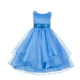 thumbnail image 1 of Ekidsbridal Satin Ruffles Organza Flower Girl Dress Elegant Wedding Pageant Birthday Party Formal Evening Gown 012S 12, 1 of 3