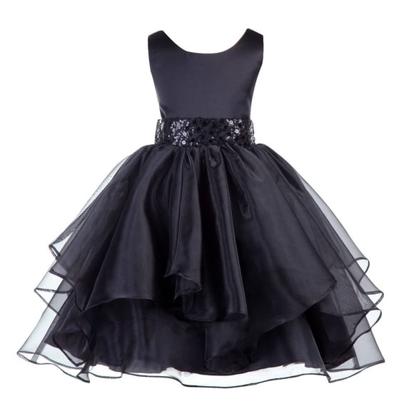Ekidsbridal Satin Ruffles Organza Flower Girl Dress Elegant Wedding Pageant Birthday Party Formal Evening Gown 012S 4