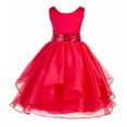 thumbnail image 1 of Ekidsbridal Satin Ruffles Organza Flower Girl Dress for Toddlers Wedding Pageant Communion Baptism Pretty Princess Gown 012S 10, 1 of 3