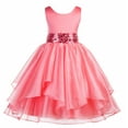 thumbnail image 1 of Ekidsbridal Satin Ruffles Organza Flower Girl Dress for Toddlers Wedding Pageant Communion Baptism Pretty Princess Gown 012S 12, 1 of 3