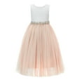 thumbnail image 1 of Ekidsbridal Scalloped V-Back Lace A-Line Formal Flower Girl Dress Wedding Mini Bridal Gown 207R2 3, 1 of 3