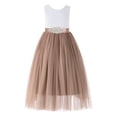 thumbnail image 1 of Ekidsbridal Scalloped V-Back Lace A-Line Flower Girl Dress Beauty Pageant Gown for Toddlers 207R3 2, 1 of 3