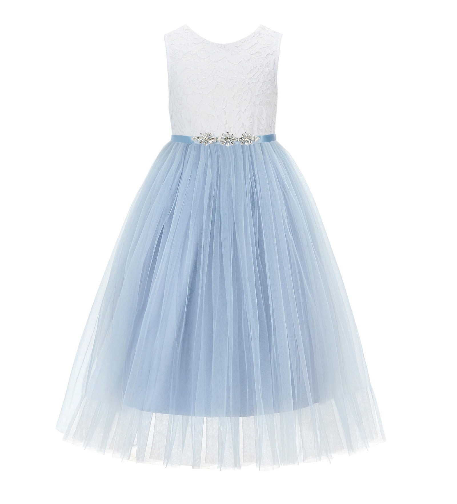 Red V-Neck Polyester Long Sleeves Ankle-Length A-Line Lace Formal Kids Pageant flower girl dresses