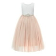 thumbnail image 1 of Ekidsbridal Scalloped V-Back Lace A-Line Junior Flower Girl Dress Pretty Princess Gown for Beauty Pageant 207R7 5, 1 of 3