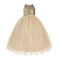 thumbnail image 1 of Ekidsbridal Sequin Halter Flower Girl Dresses Ballroom Gown Communion Baptism Formal Photoshoot 202 6, 1 of 3