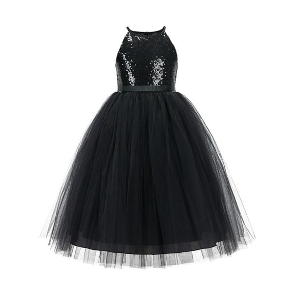 Ekidsbridal Sequin Halter Flower Girl Dresses Ballroom Gown Communion Baptism Formal Photoshoot 202 12