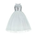 thumbnail image 1 of Ekidsbridal Sequin Halter Flower Girl Dresses for Junior Bridesmaid Formal Photoshoots for Toddlers Communion Baptism 202 10, 1 of 3