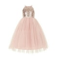 thumbnail image 1 of Ekidsbridal Sequin Halter Flower Girl Dresses for Junior Bridesmaid Formal Photoshoots for Toddlers Communion Baptism 202 4, 1 of 3