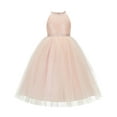 thumbnail image 1 of Ekidsbridal Sequin Halter Junior Flower Girl Dress Christening Birthday Party Father Daughter Dance Ceremonial Gown 202 8, 1 of 8