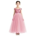 thumbnail image 1 of Ekidsbridal Sequins Off the Shoulder Flower Girl Dresses Communion Baptism Evening Formal Party Gown 322 10, 1 of 5
