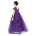 thumbnail image 1 of Ekidsbridal Sequins V-Back Cap Sleeve Flower Girl Dress for Photoshoots Junior Bridesmaid Ceremonial Gown 323 8, 1 of 6