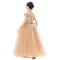 thumbnail image 1 of Ekidsbridal Sequins V-Back Cap Sleeves Formal Flower Girl Dress for Pageants Birthday Party Gowns 323 12, 1 of 6