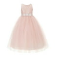 thumbnail image 1 of Ekidsbridal Sequins V-Back Flower Girl Dress Junior Bridesmaid Wedding Pageant LG1 2, 1 of 3