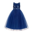 thumbnail image 1 of Ekidsbridal Sequins V-Back Formal Flower Girl Dresses Princess Ceremonial Gown LG1 4, 1 of 3