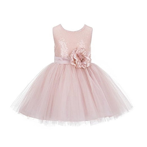Ekidsbridal Sparkling Sequins Tulle Flower Girl Dresses Formal Photoshoot Father Daughter Dance Recital Gown 124 S