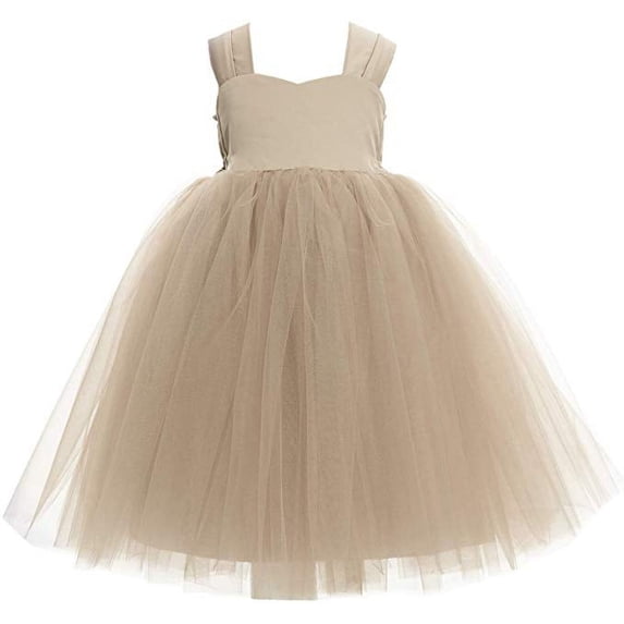 Ekidsbridal Sweetheart Neck Top Tutu Flower Girl Dress Wedding Tulle Father Daughter Dance Recital Gown for Toddlers 201 2