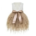 thumbnail image 1 of Ekidsbridal Tiered Tulle Lace Back Flower Girl Dress Beauty Pageant Junior Bridesmaid Gown for Toddlers LG6 8, 1 of 3