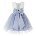 thumbnail image 1 of Ekidsbridal V-Back Backless Lace Flower Girl Dress Pageant Evening Formal Photoshoot Mini Bridal Gown 206T 10, 1 of 3