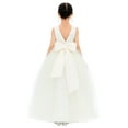 thumbnail image 1 of Ekidsbridal V-Back Flower Girl Dress Rhinestones for Church Christening Communion Baptism Gown Wedding Reception PR123 10, 1 of 6