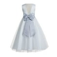 thumbnail image 1 of Ekidsbridal V-Back Lace Edge White Flower Girl Dresses Father Daughter Dance Recital Gown for Toddlers 183T 10, 1 of 2
