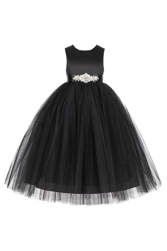 V-Back Satin Tulle Flower Girl Dresses Communion Baptism Christening Gown 219R5 8