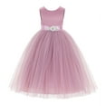 thumbnail image 1 of Ekidsbridal V-Back Satin Tulle Flower Girl Dresses Communion Baptism Christening Gown 219R5 M, 1 of 3