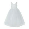 thumbnail image 1 of Ekidsbridal V-Neck Tulle Flower Girl Dresses for Wedding Toddler Junior Bridesmaid 218 10, 1 of 3